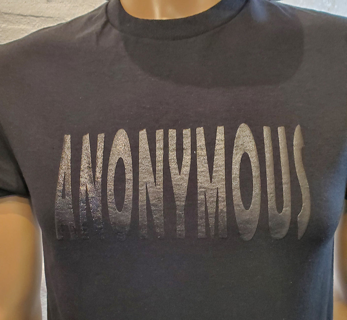 ldTs- Anonymous Black On Black Tee