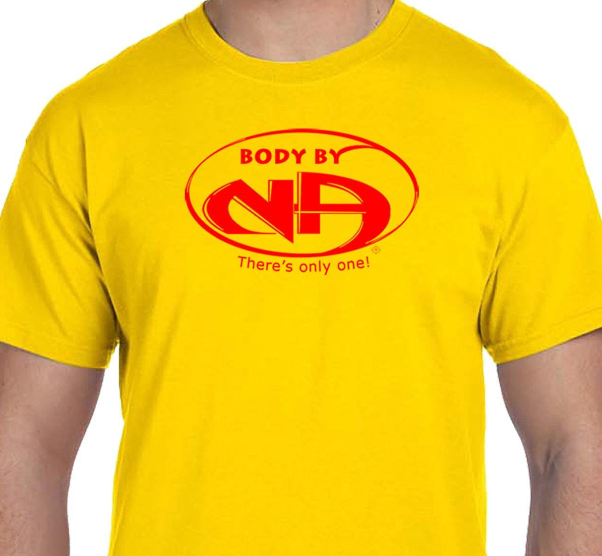 Body By NA Yellow & Red Tee - CLEARANCE - nawears