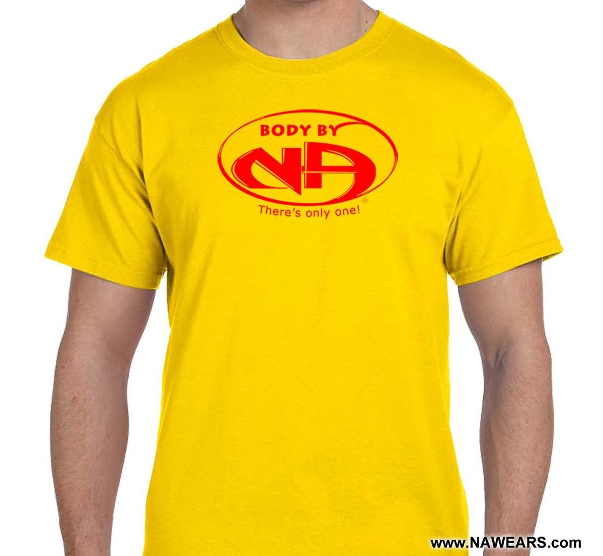 Body By NA Yellow & Red Tee - CLEARANCE - nawears