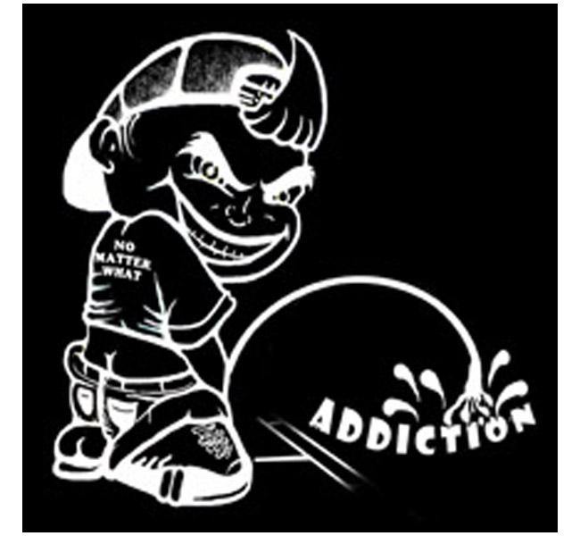 bs- Pissing On Addiction - Sticker 3"x3" - nawears