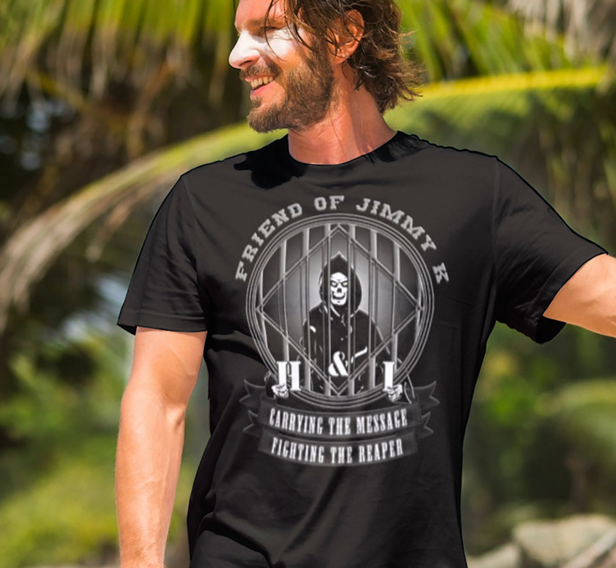 Fighting The Reaper V.2  dtg Tee