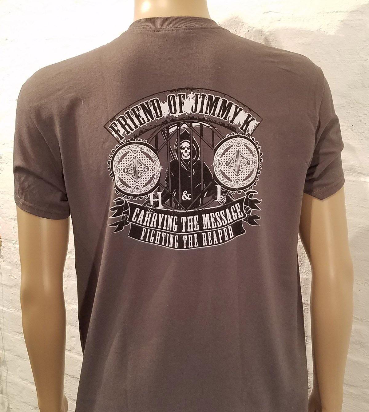 Fighting The Reaper GRAY T-shirt CLEARANCE - nawears