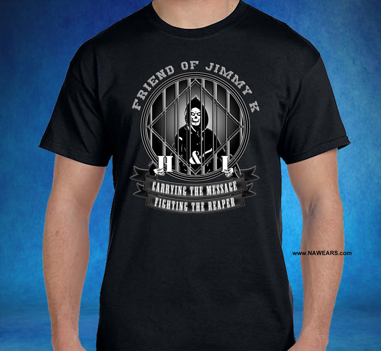 Fighting The Reaper V.2  dtg Tee