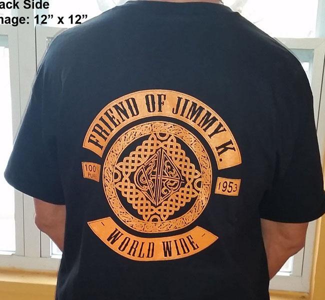 Friend Of Jimmy K Blk/Org Tee CLEARANCE - nawears