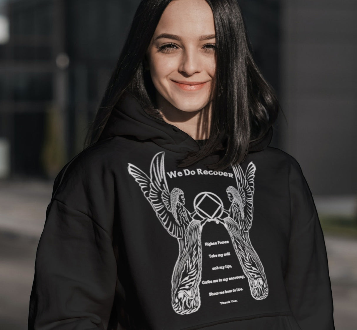 Hoodie - 3rd Step Angel - Black