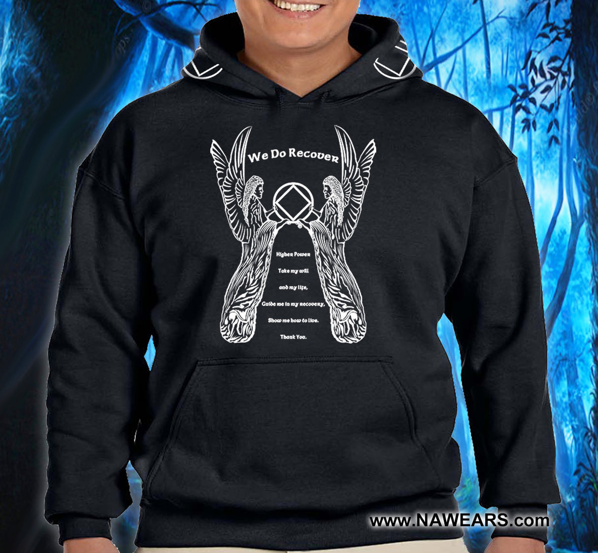 Hoodie - 3rd Step Angel - Black