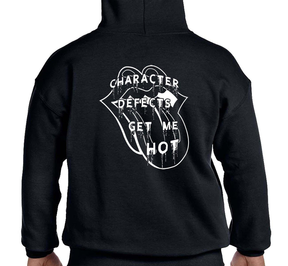 Hoodie - Defects Get Me Hot - Black - nawears