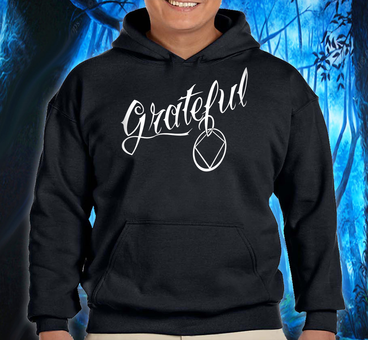 Hoodie - GRATEFUL NA - Black