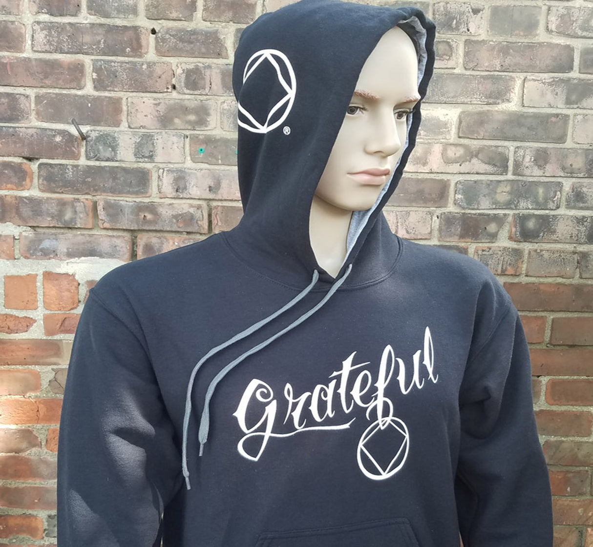 Hoodie - GRATEFUL NA - Black