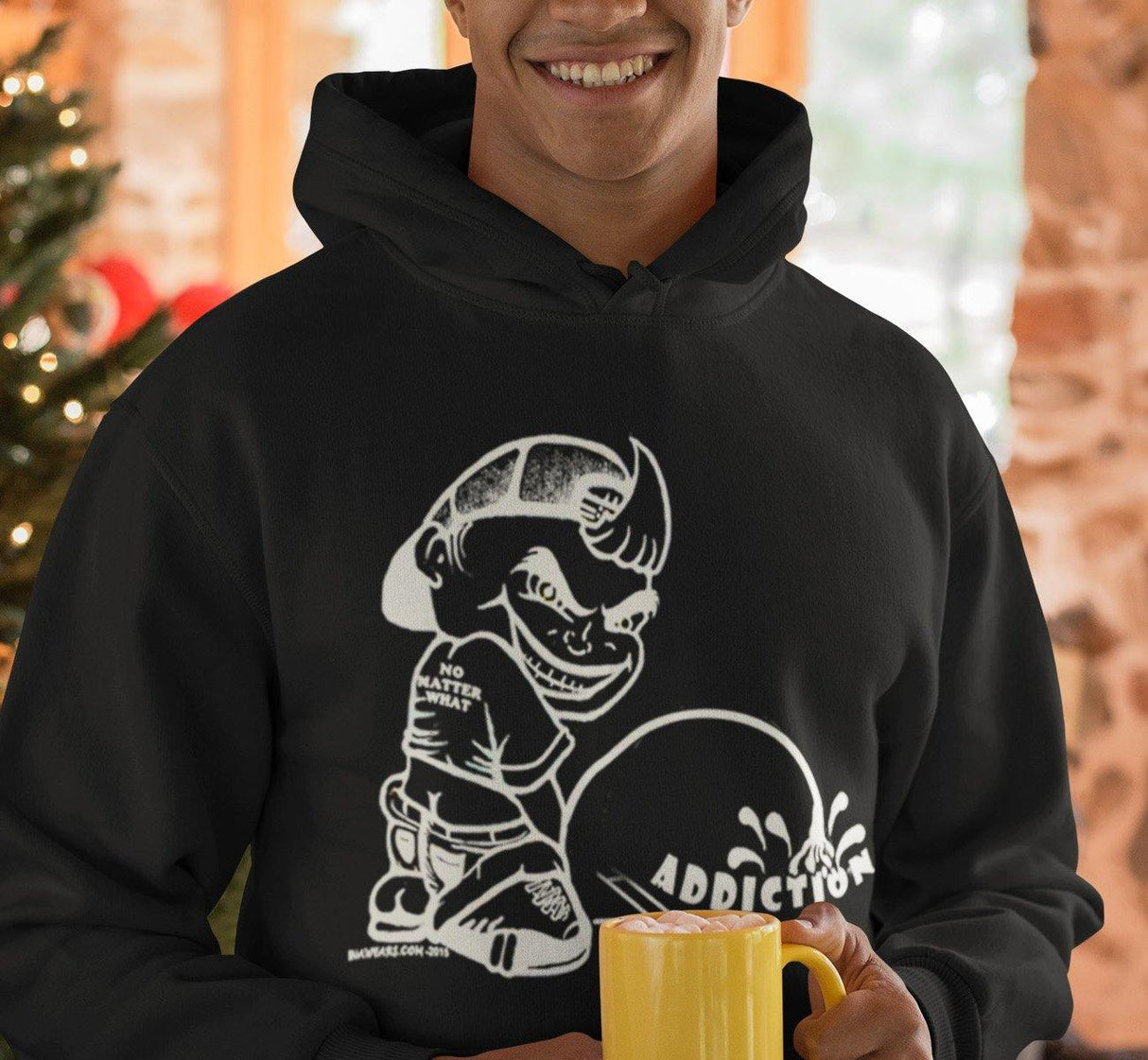 Hoodie - Pissing On Addiction - Black - nawears