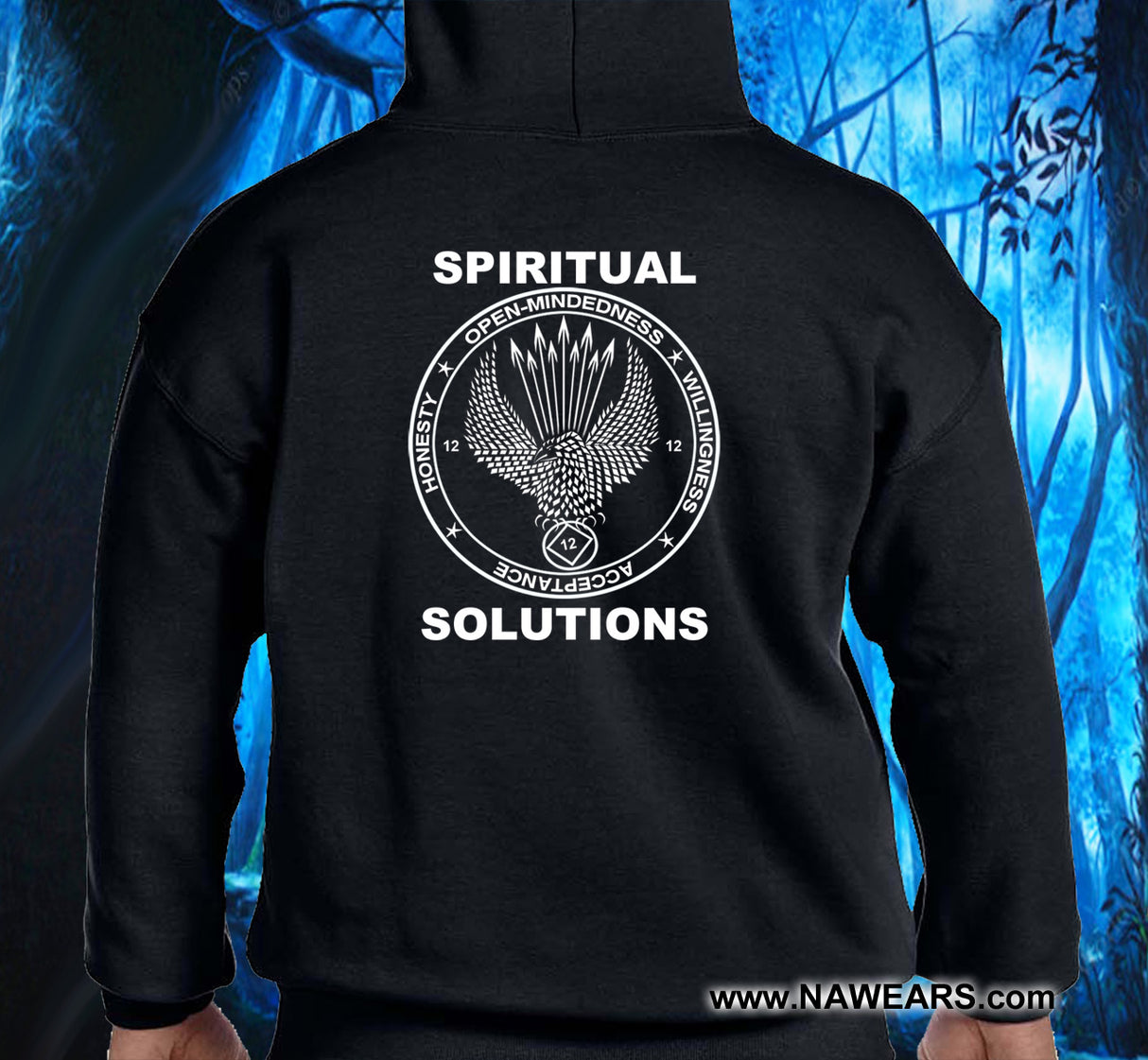 Hoodie - Spiritual Solutions - Black