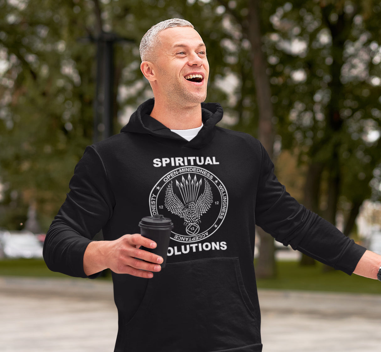 Hoodie - Spiritual Solutions - Black