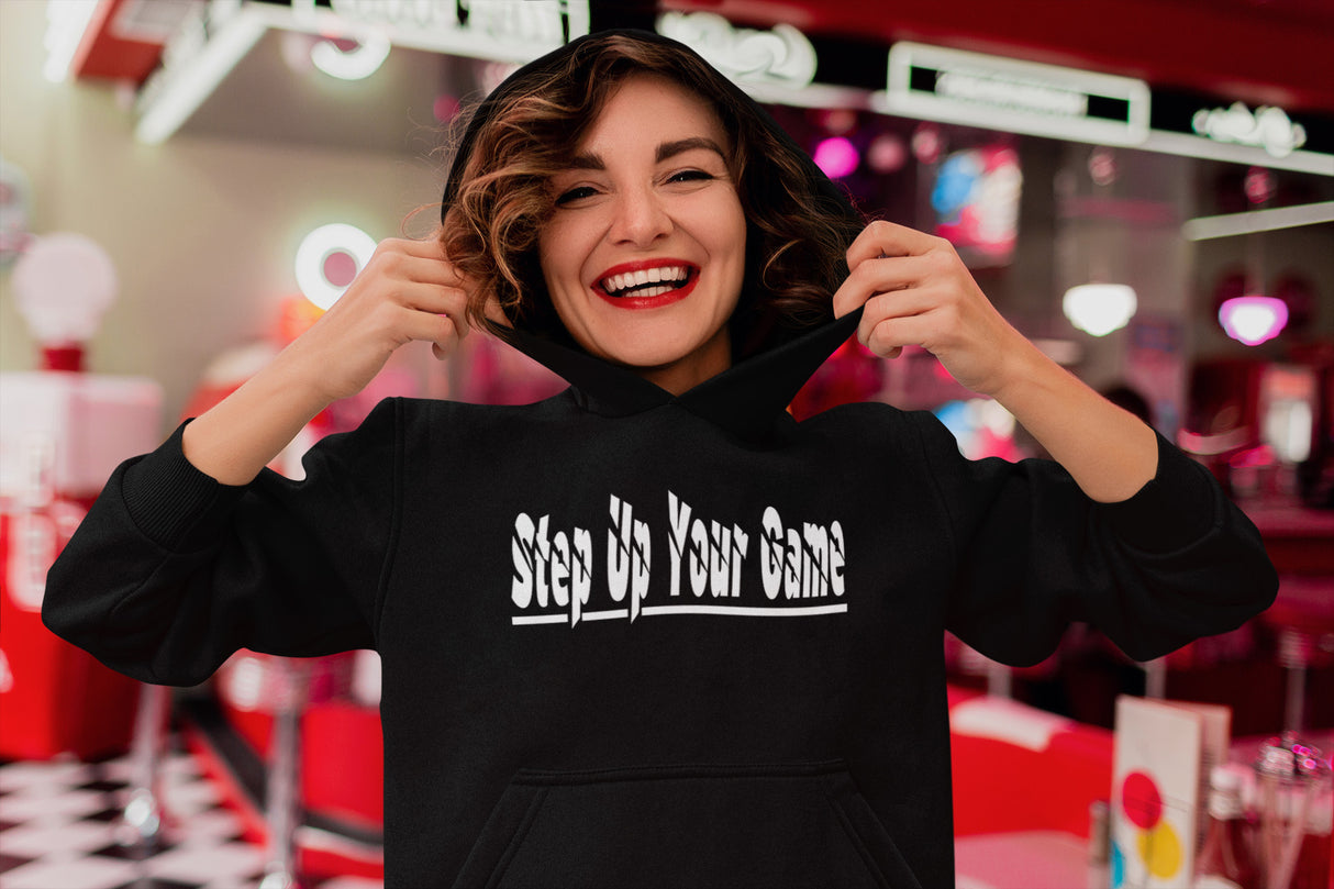 Hoodie - Step Up Your Game - Black