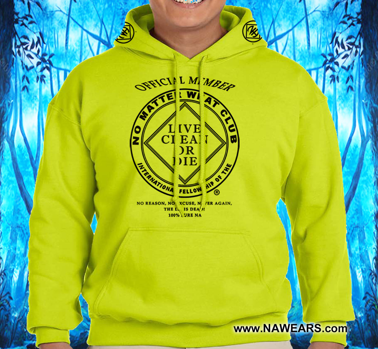 No Matter What Yellow Pullover Hoodie