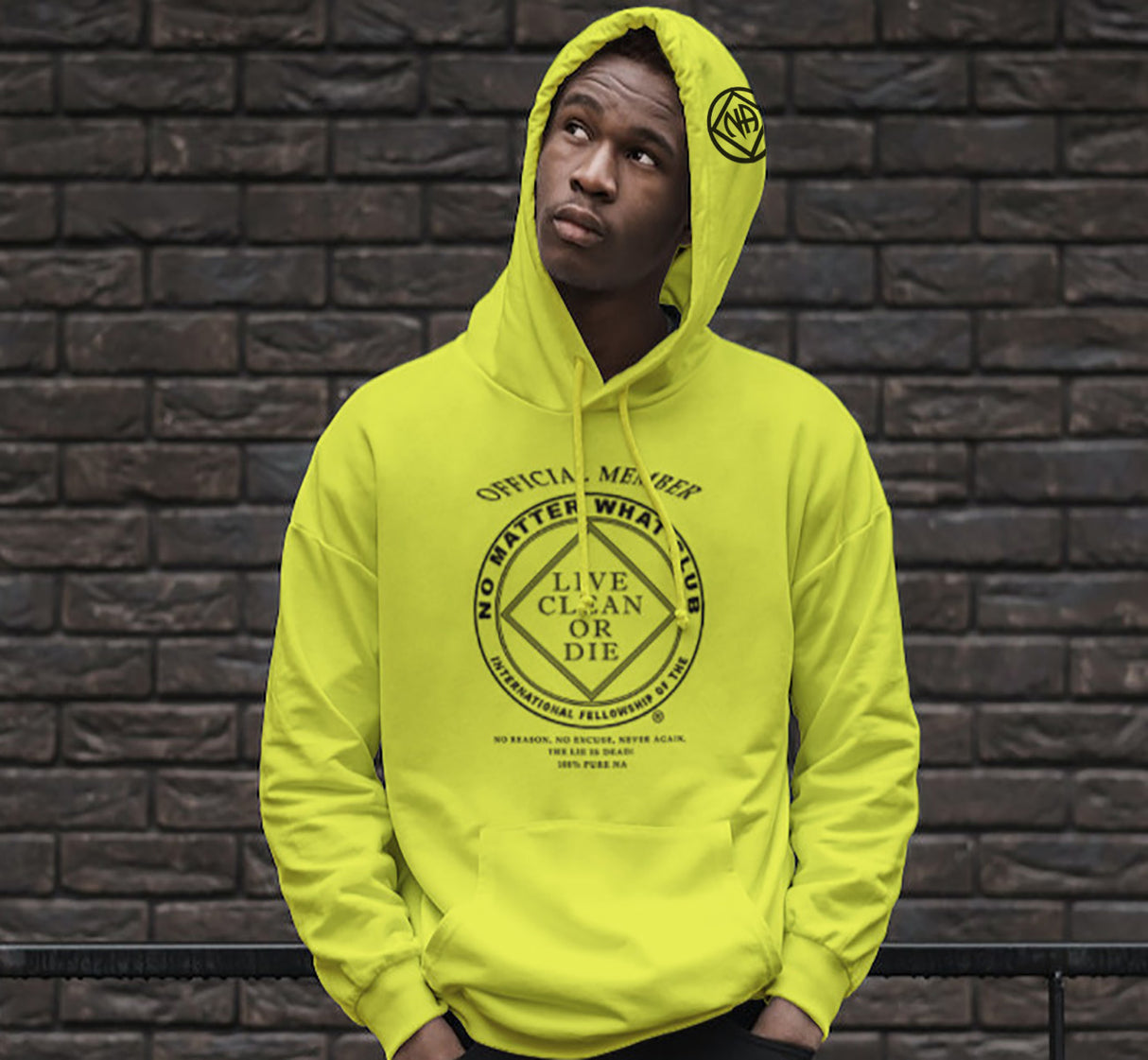 No Matter What Yellow Pullover Hoodie