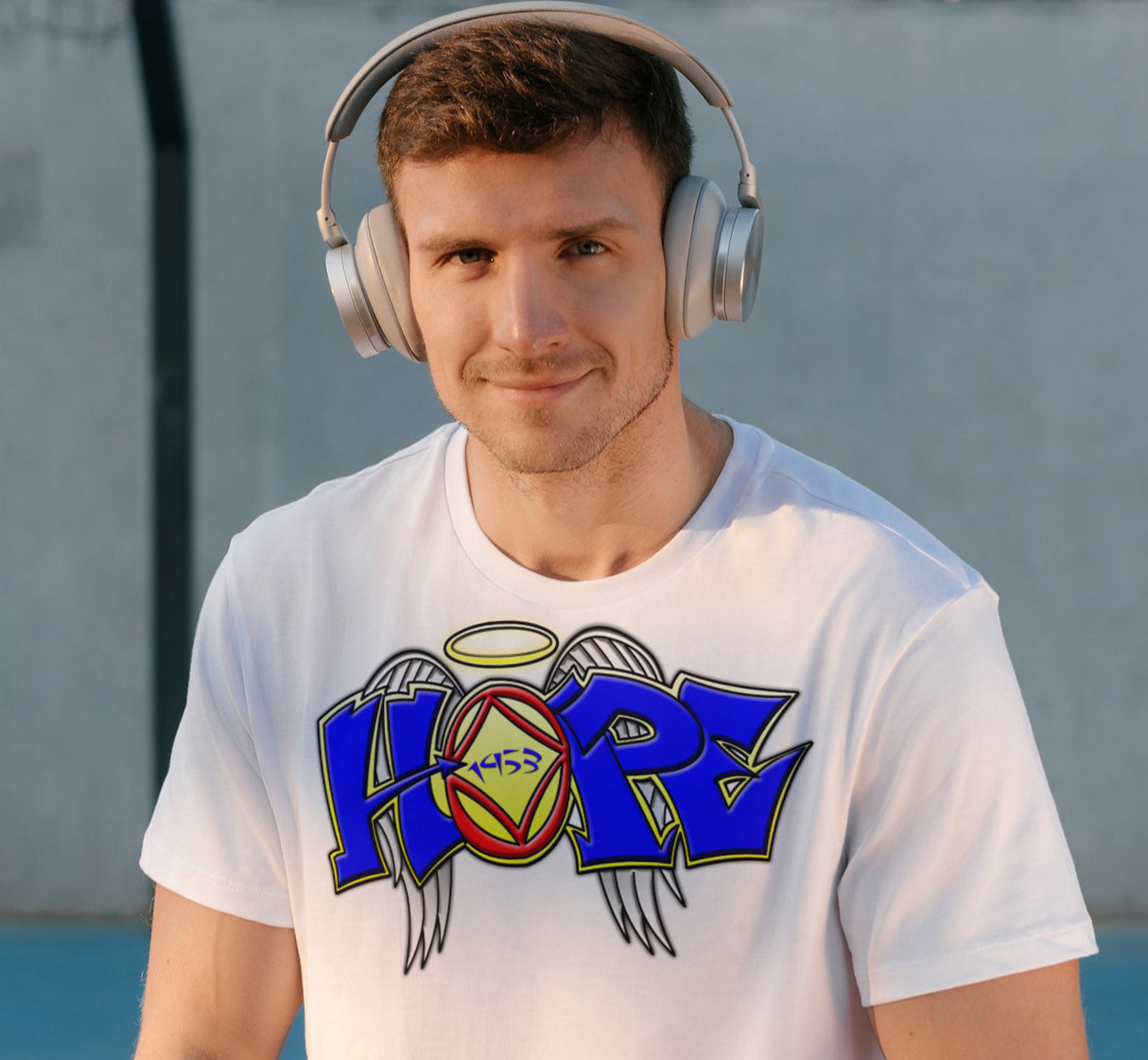 Hope Wings Graffiti Style dtg Tee