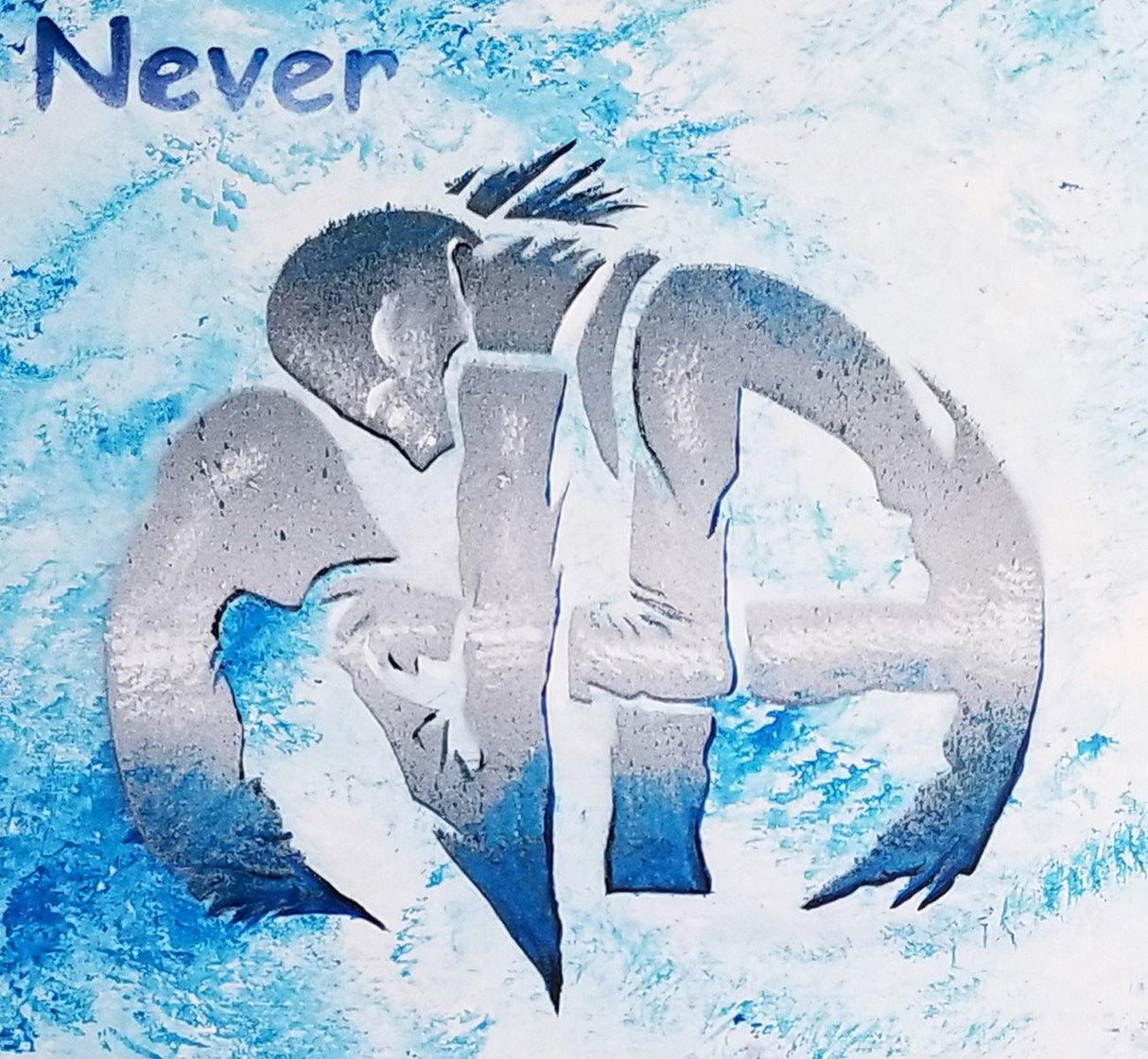 NA-ART - Canvas NA - HUGS In BLUE - nawears