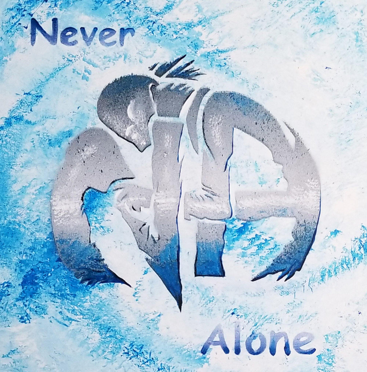 NA-ART - Canvas NA - HUGS In BLUE - nawears