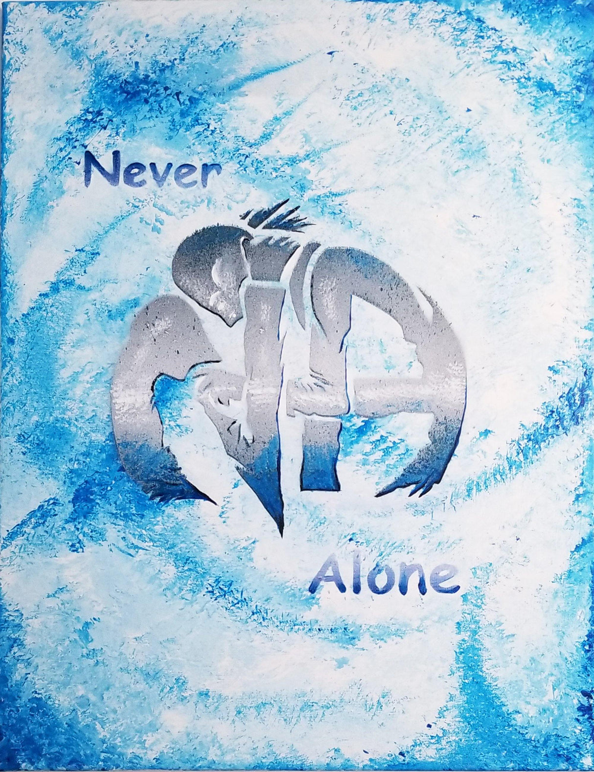 NA-ART - Canvas NA - HUGS In BLUE - nawears