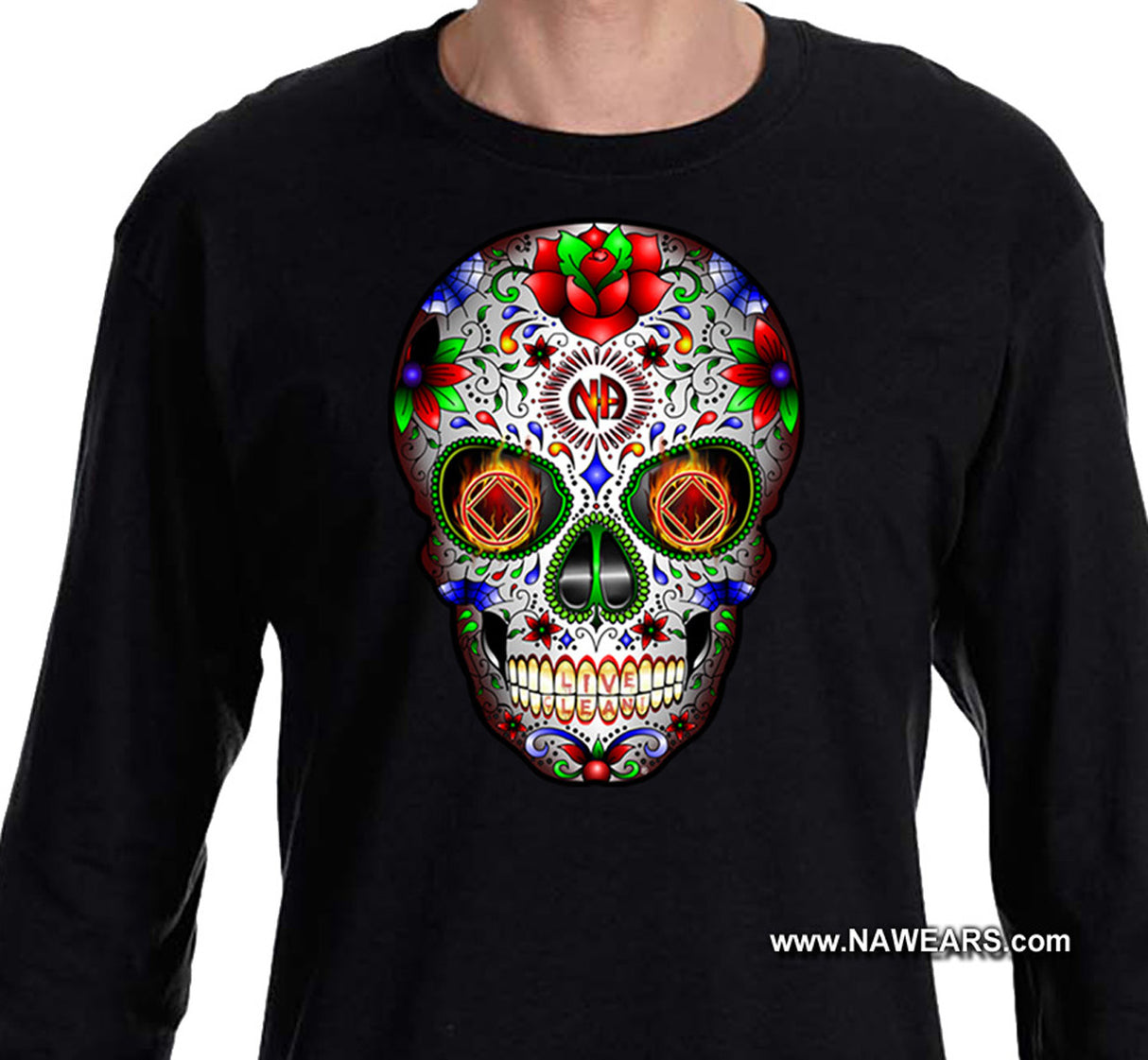 Sugar Skull Long Sleeve Tee