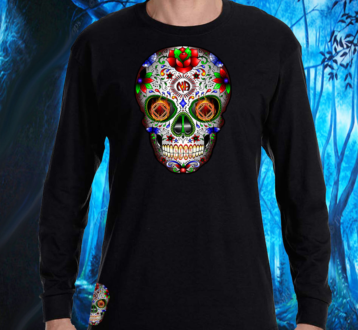 Sugar Skull Long Sleeve Tee