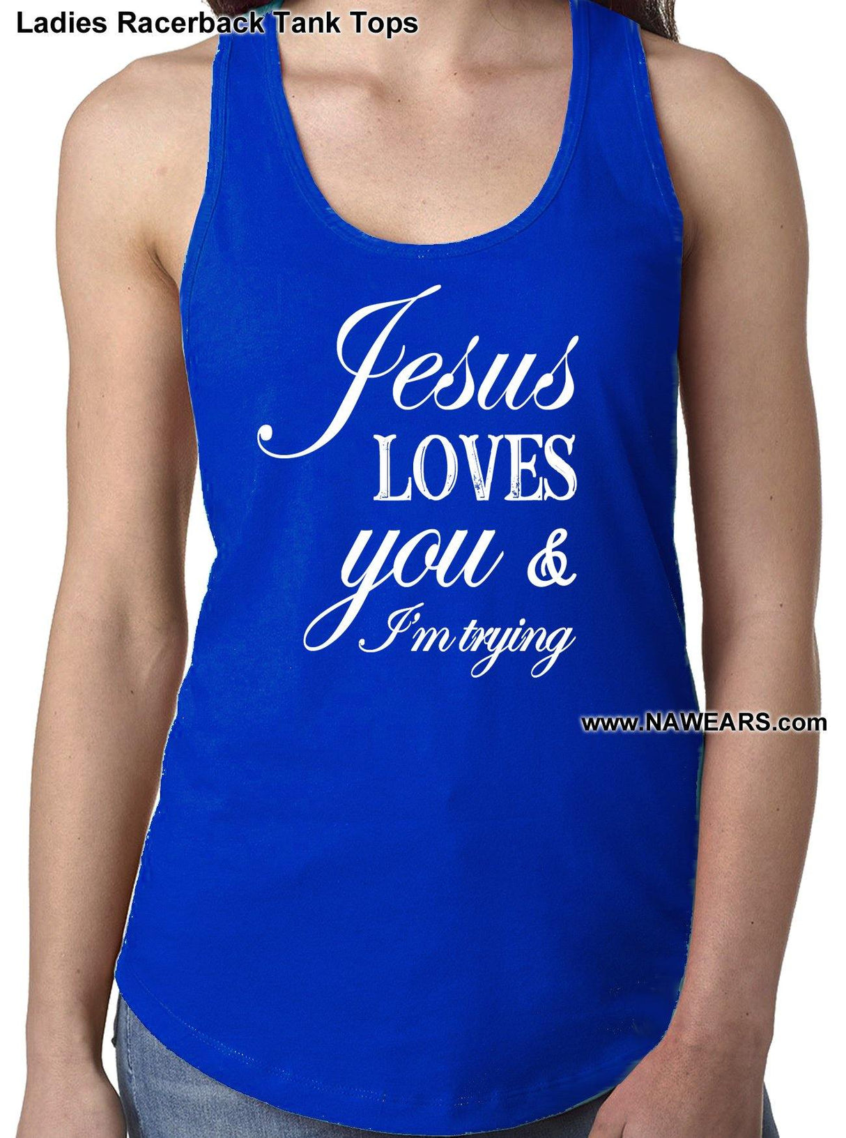ltt- Jesus Loves You - Ladies Tank Tops - nawears