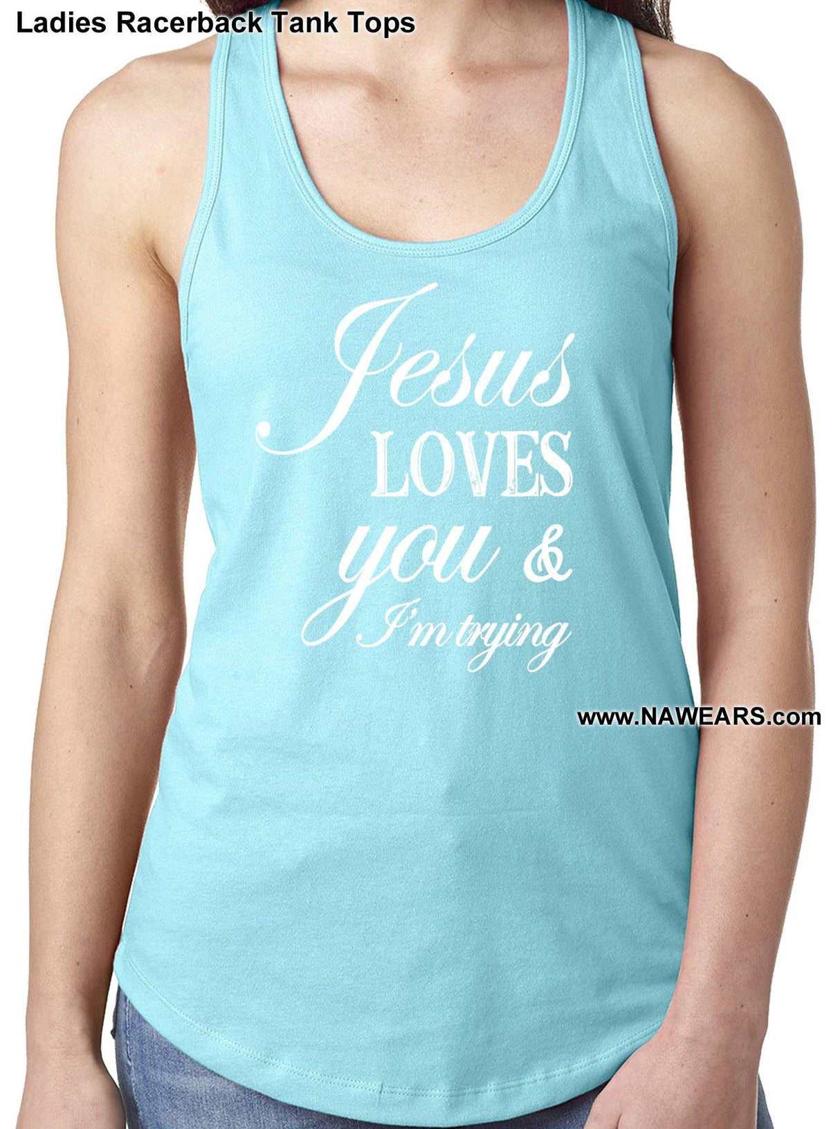 ltt- Jesus Loves You - Ladies Tank Tops - nawears