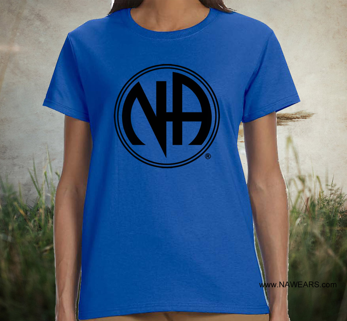 ldTs- Large Black NA Symbol Ladies T's