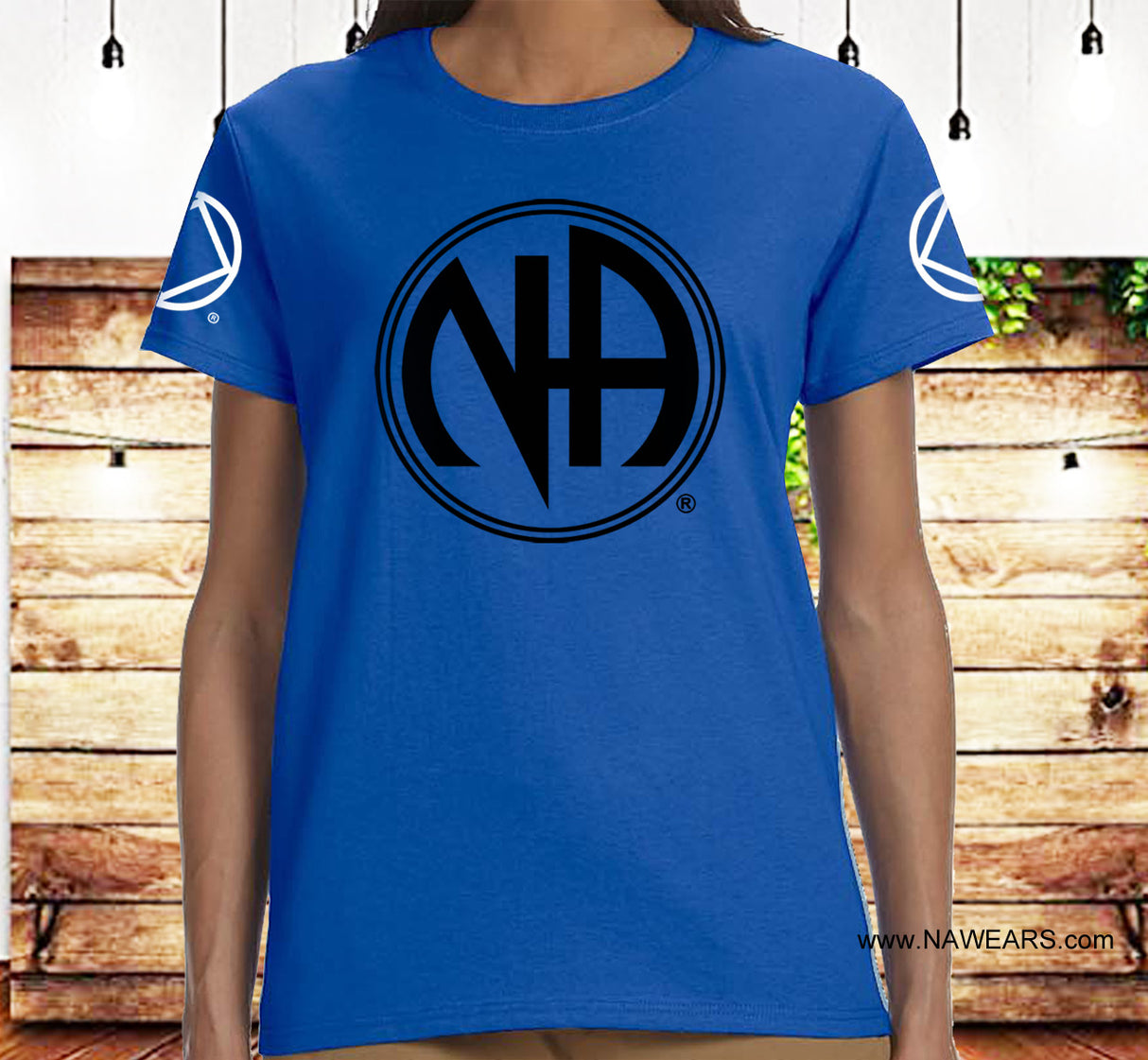 ldTs- Large Black NA Symbol Ladies T's