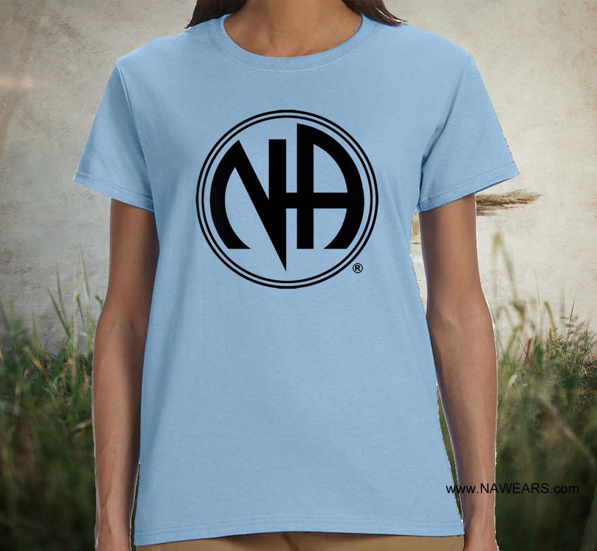 ldTs- Large Black NA Symbol Ladies T's