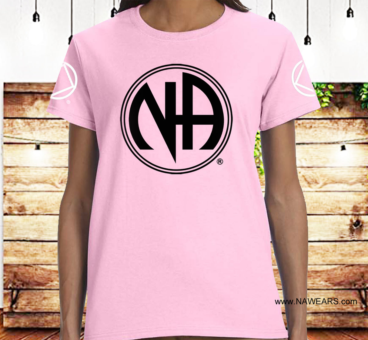 ldTs- Large Black NA Symbol Ladies T's