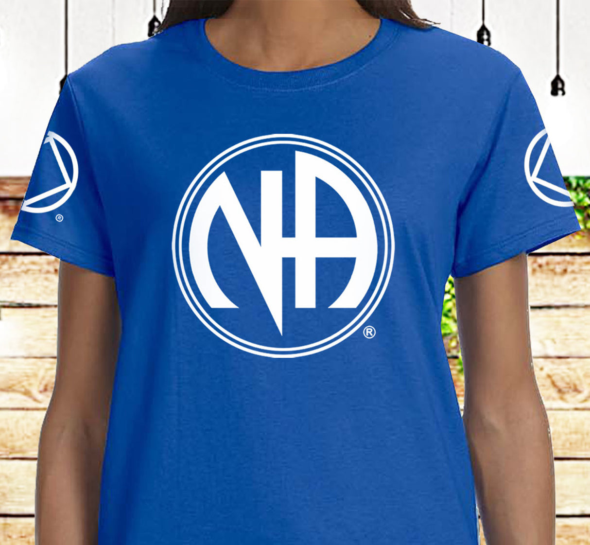 LARGE White NA SYMBOL Ladies T-shirt