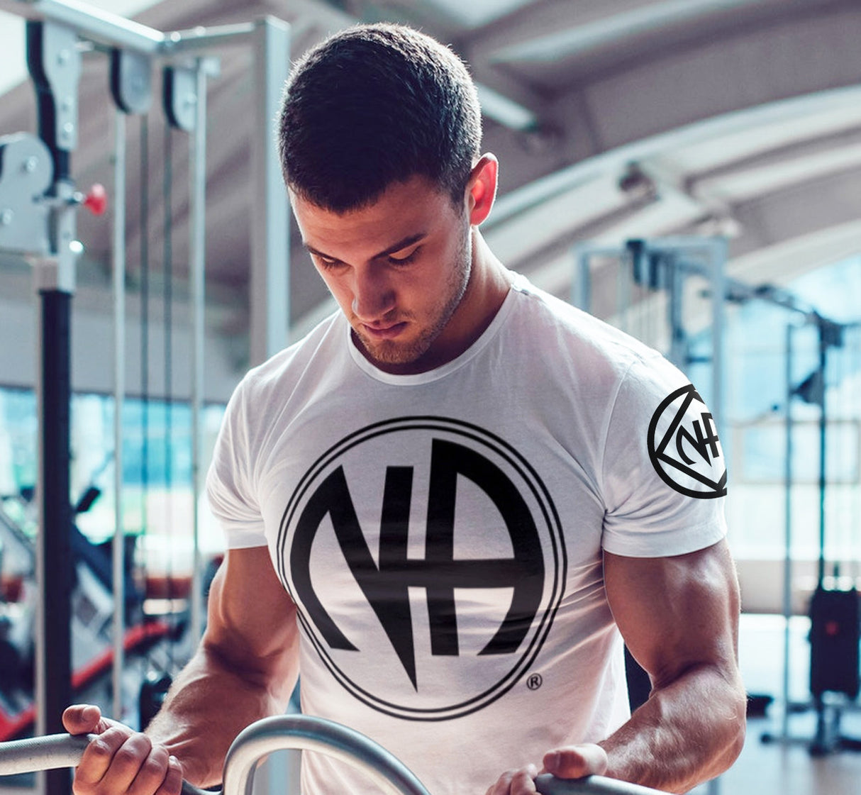 Large Black NA Symbol SS/LS Tee