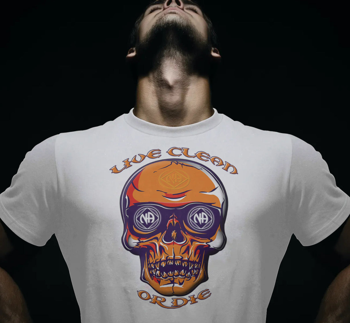 NA LIVE CLEAN OR DIE SKULL T-Shirt -
