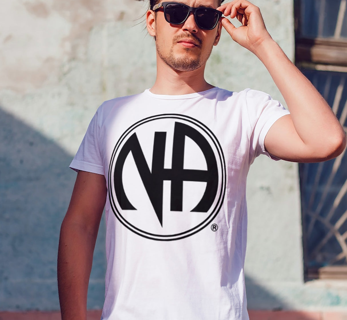 Large Black NA Symbol SS/LS Tee