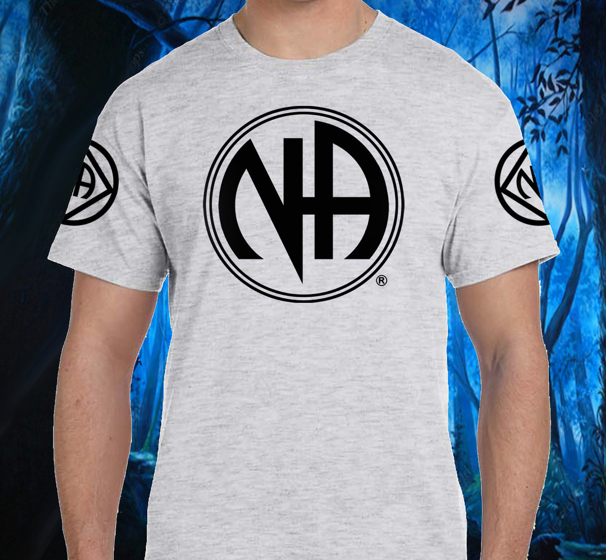 Large Black NA Symbol SS/LS Tee