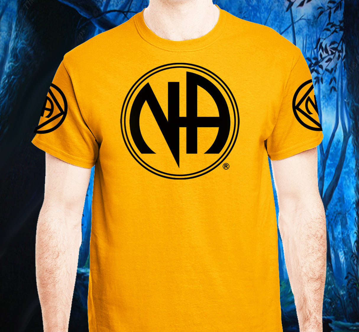 Large Black NA Symbol SS/LS Tee