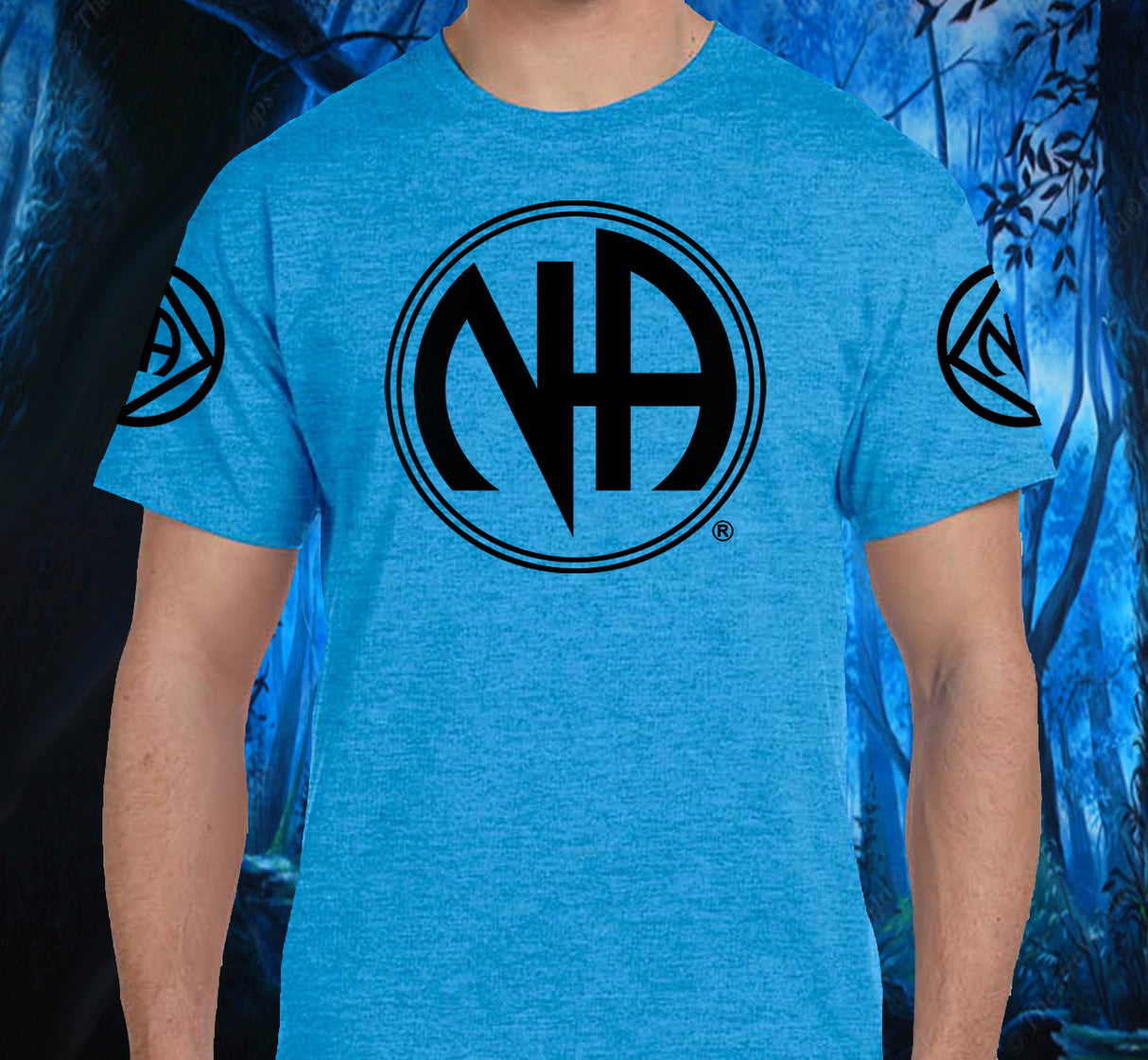 Large Black NA Symbol SS/LS Tee