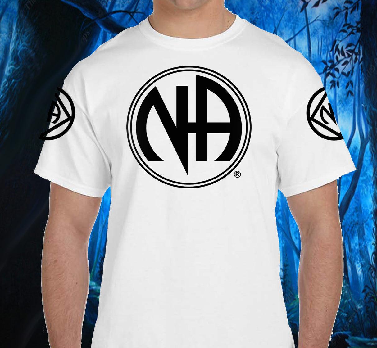 Large Black NA Symbol SS/LS Tee