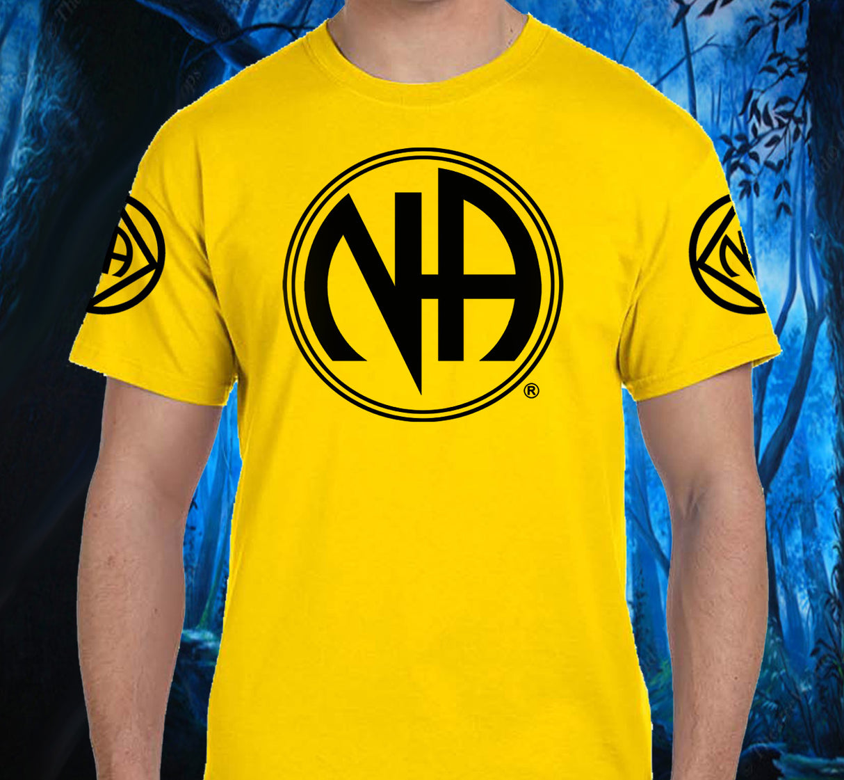 Large Black NA Symbol SS/LS Tee