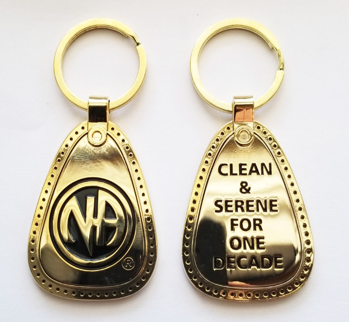 mkt- Metal One Decade Clean Key Tag