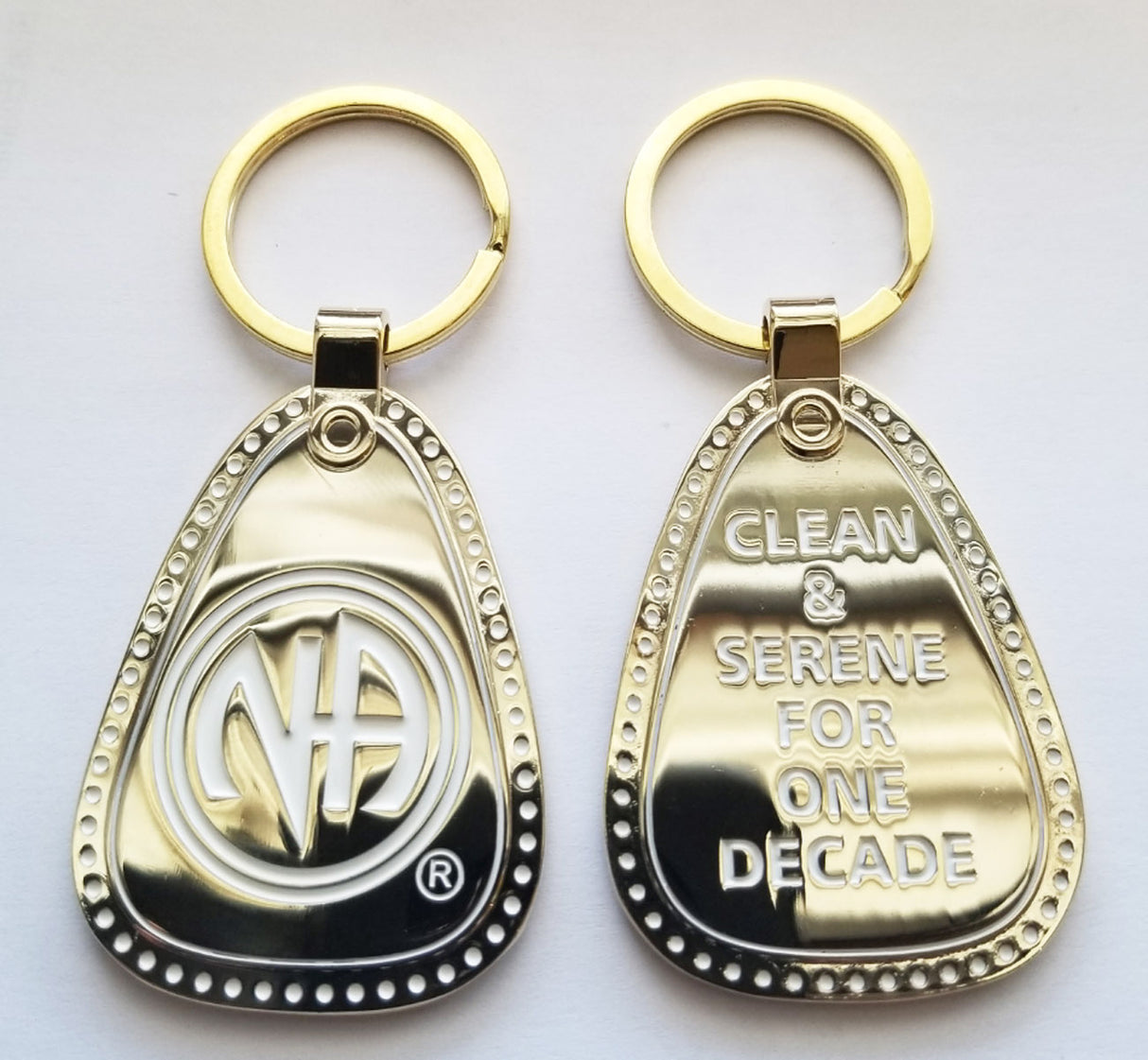 mkt- Metal One Decade Clean Key Tag
