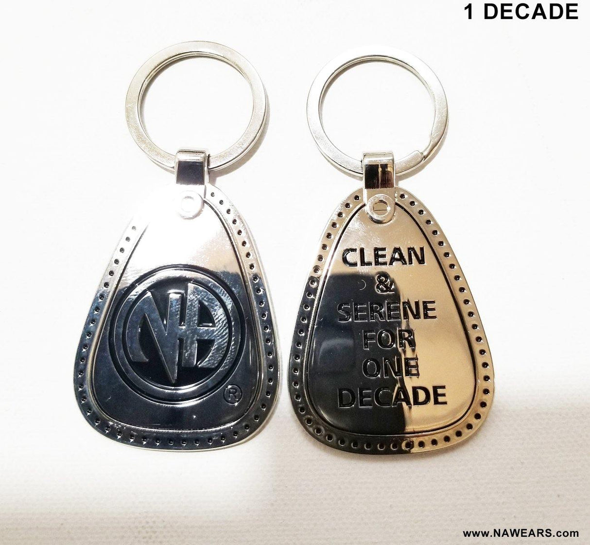 mkt- Metal One Decade Clean Key Tag - nawears