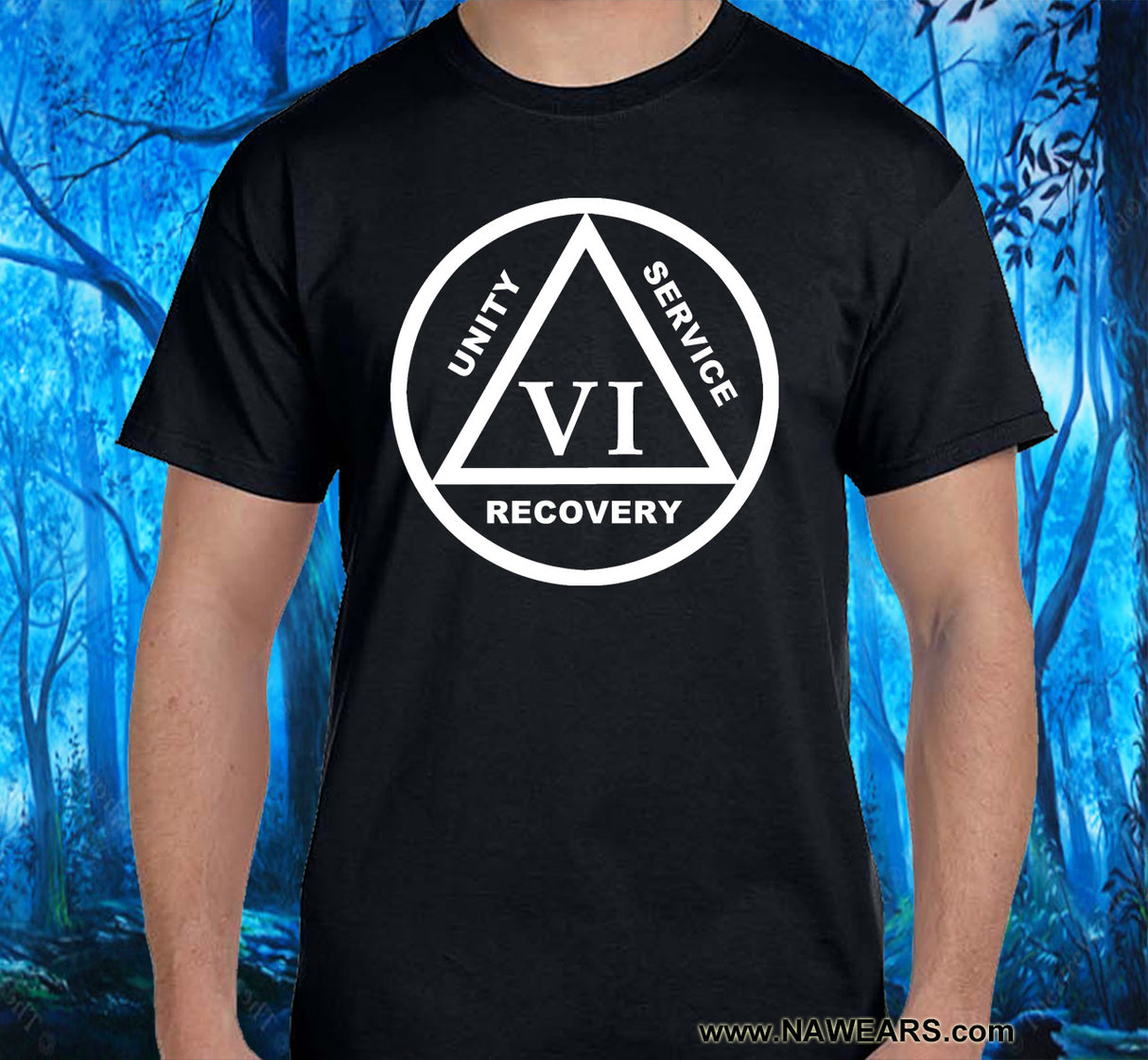 AA - 10" Symbol Year Sober SS Tee