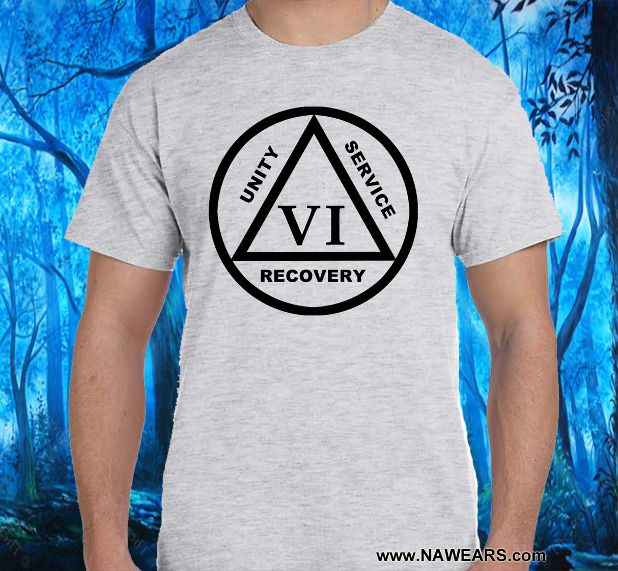 AA - 10" Symbol Year Sober SS Tee