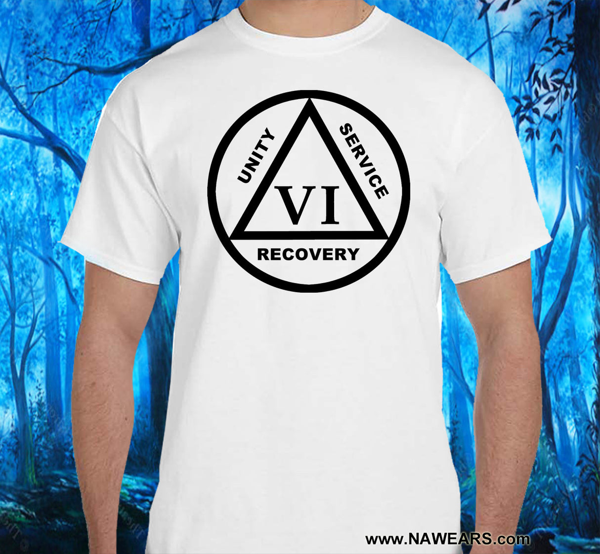 AA - 10" Symbol Year Sober SS Tee