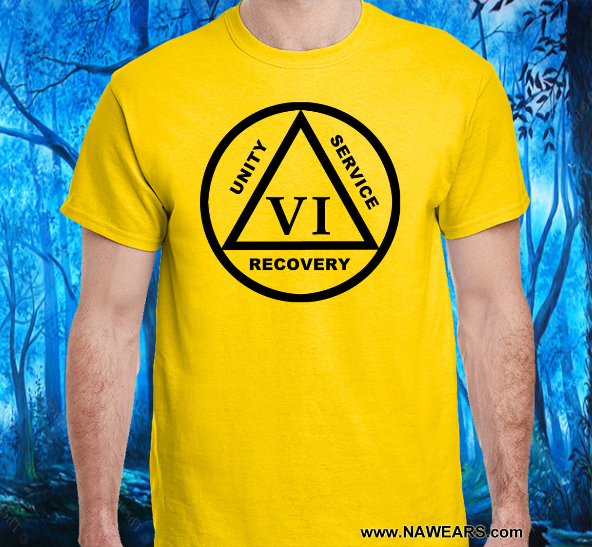 AA - 10" Symbol Year Sober SS Tee