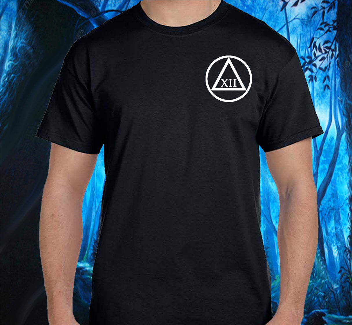 AA - 3.5" Symbol With Years Sober SS Tee