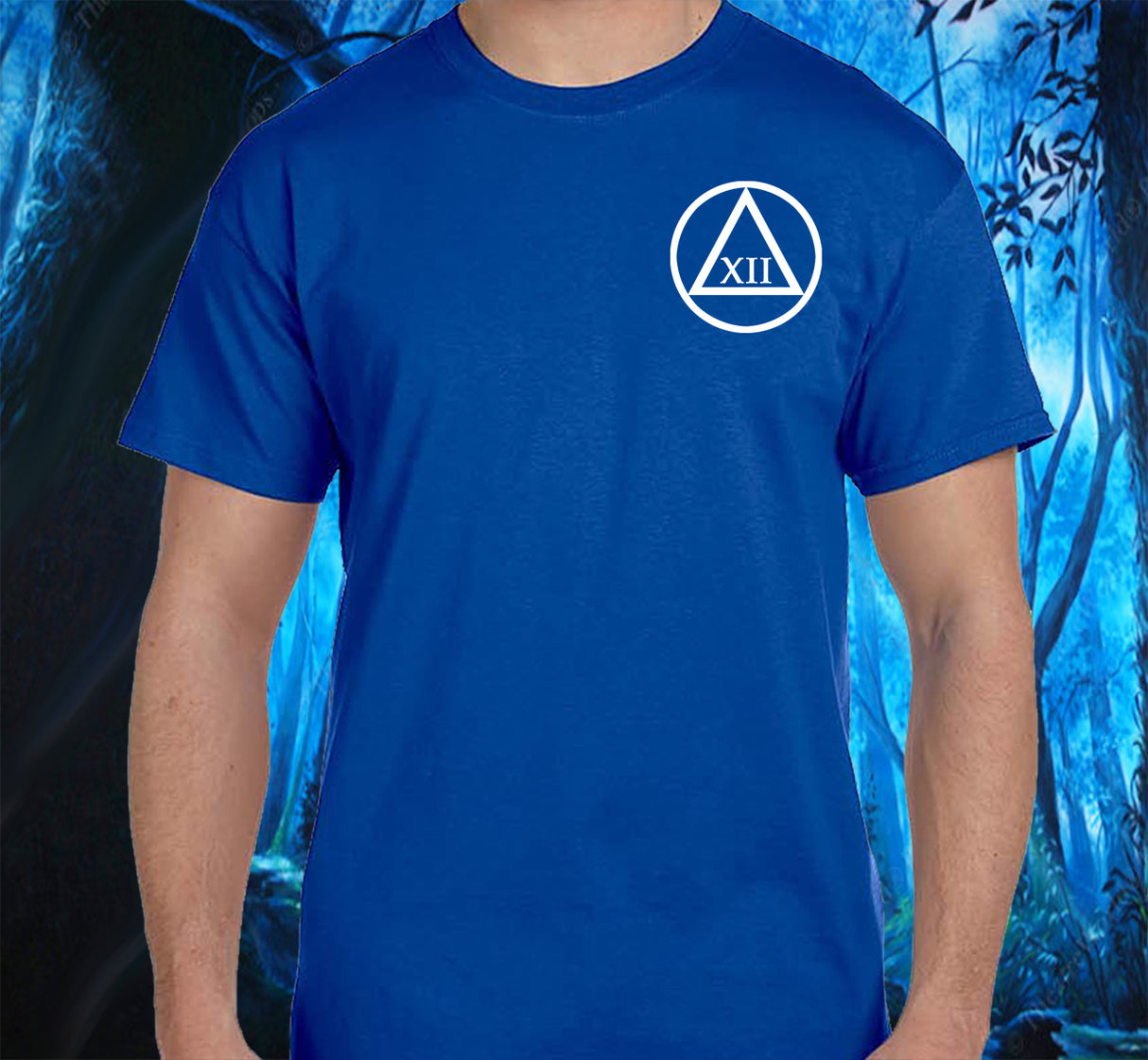 AA - 3.5" Symbol With Years Sober SS Tee