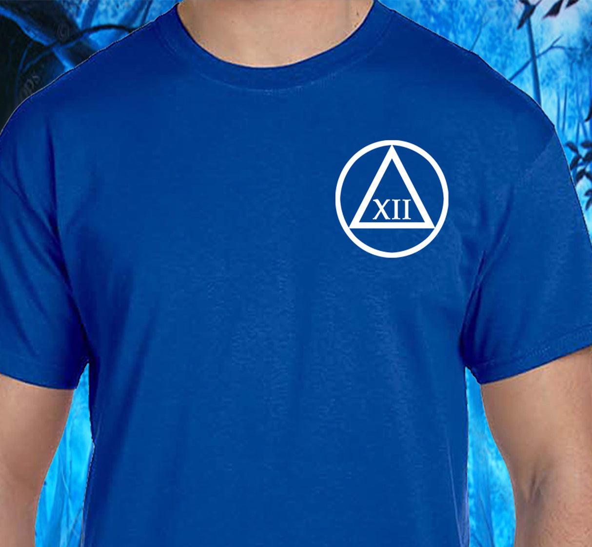 AA - 3.5" Symbol With Years Sober SS Tee